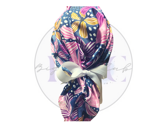 Big Bun Scrub Cap "Time to Blossom"