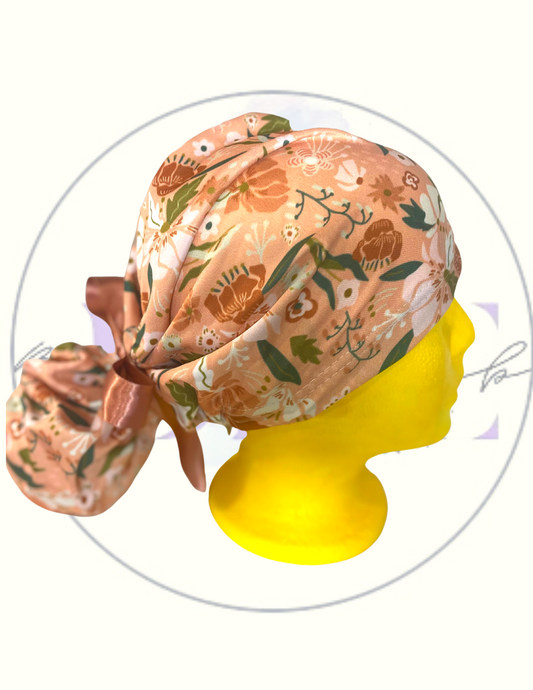 Big Bun Scrub Cap "Feeling Flowerful"