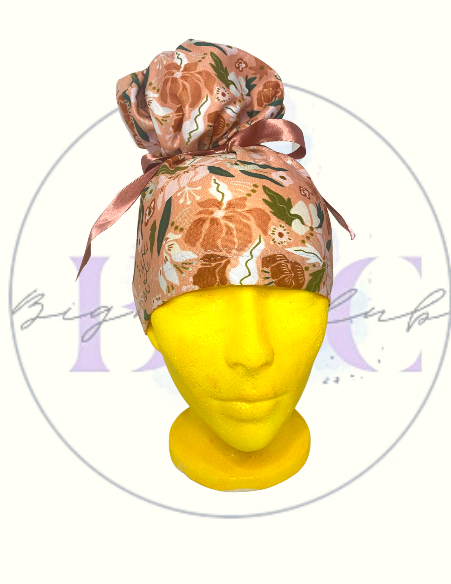 Big Bun Scrub Cap "Feeling Flowerful"