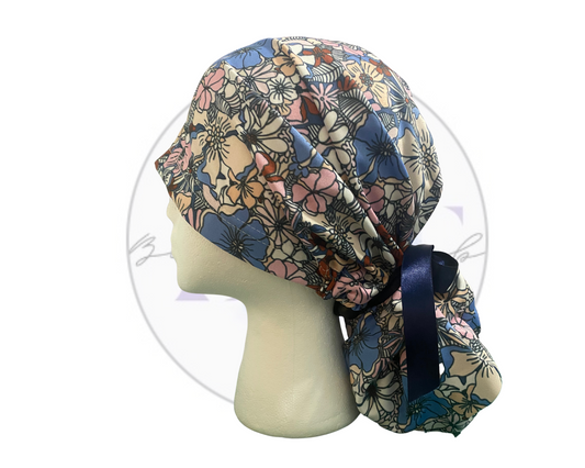 Big Bun Scrub Cap "WildFlower"