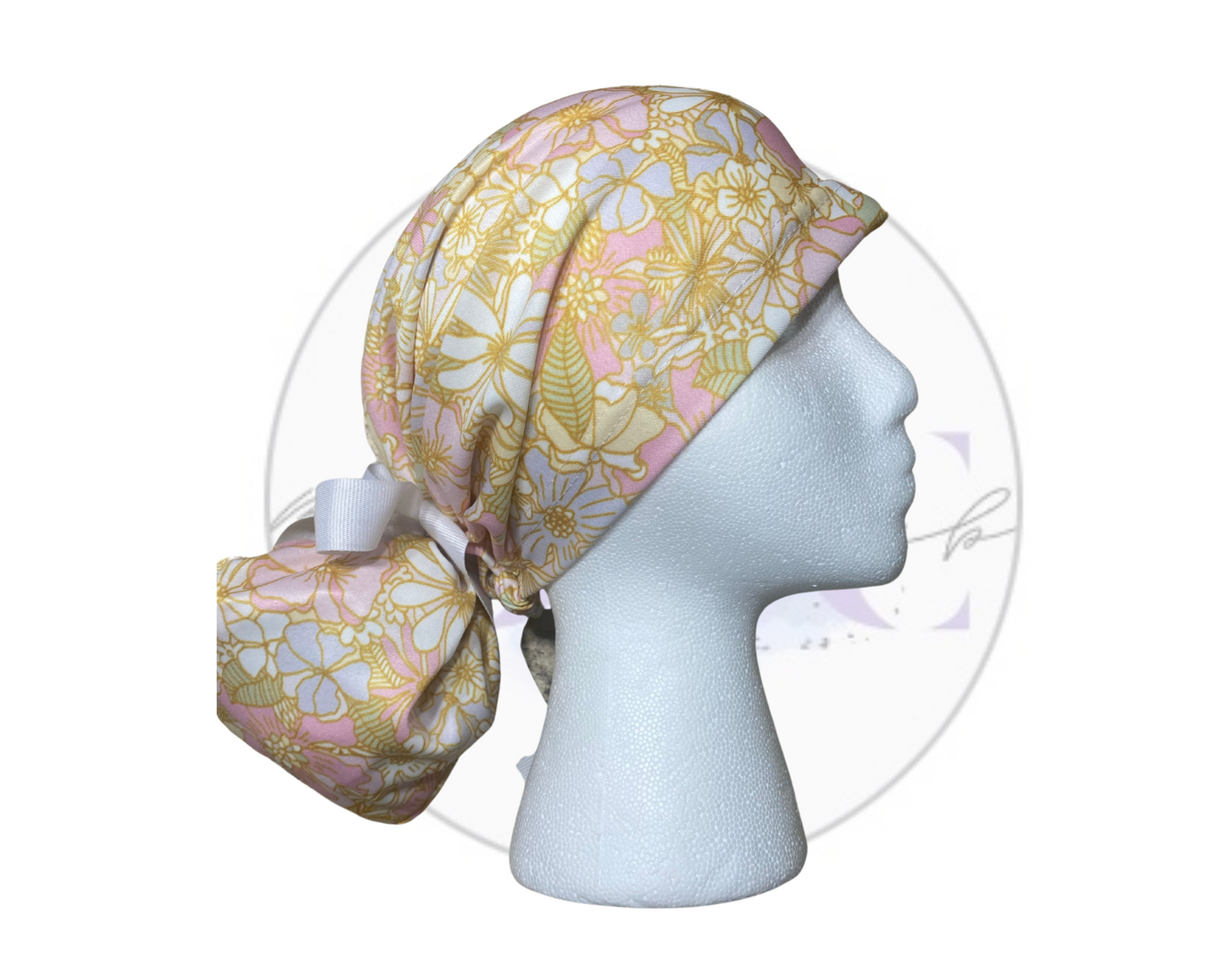 Big Bun Scrub Cap "WildFlower"